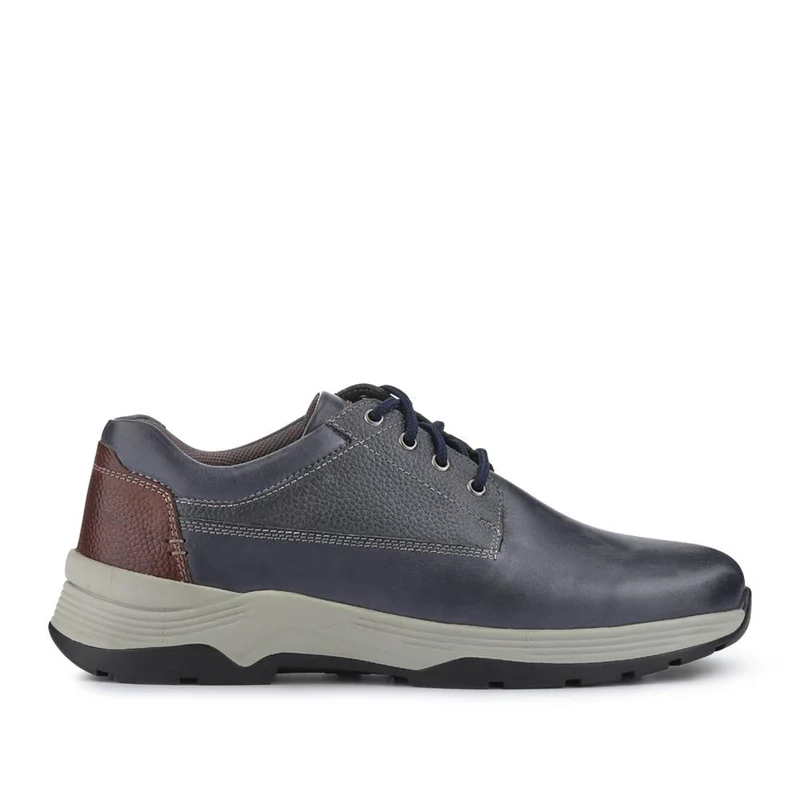 Extra-Wide Memory Foam Lace-Up Shoes - NICOLAS / 326 968 - Navy