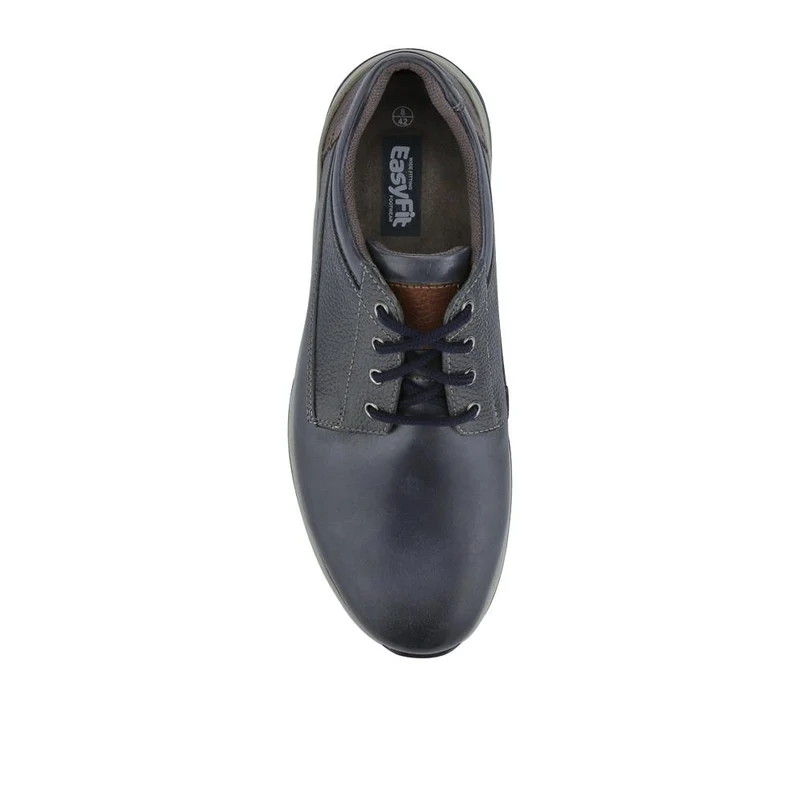 Extra-Wide Memory Foam Lace-Up Shoes - NICOLAS / 326 968 - Navy