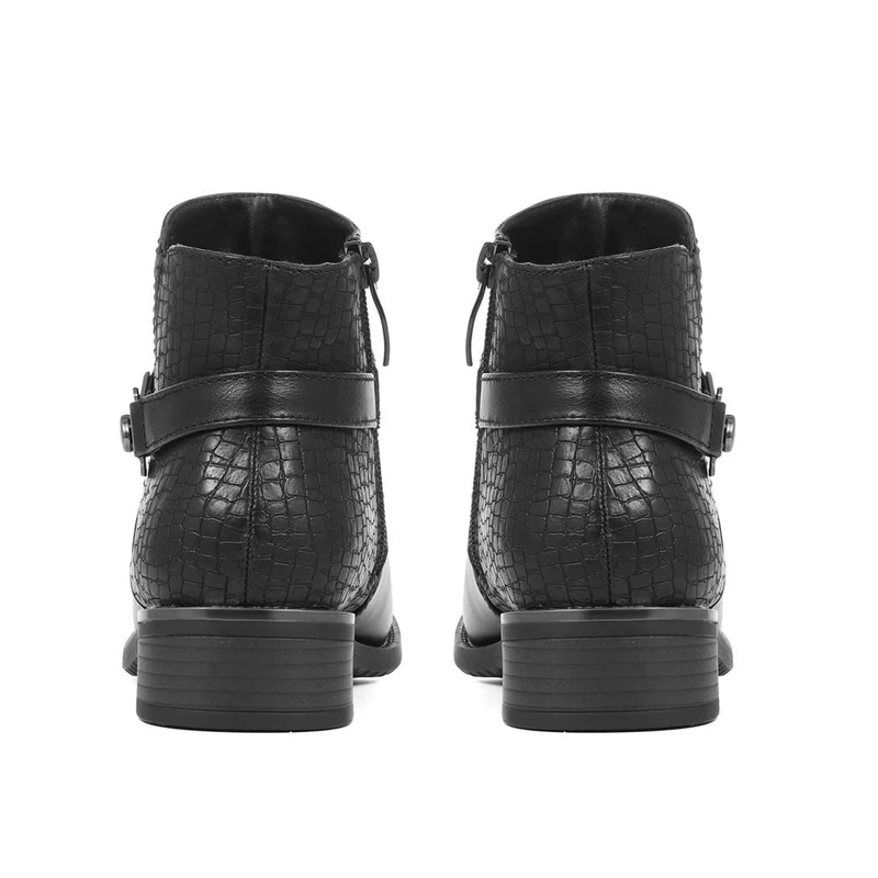 Ankle Boots with Metallic Buckle - BELWOIL32017 / 319 008 - Black