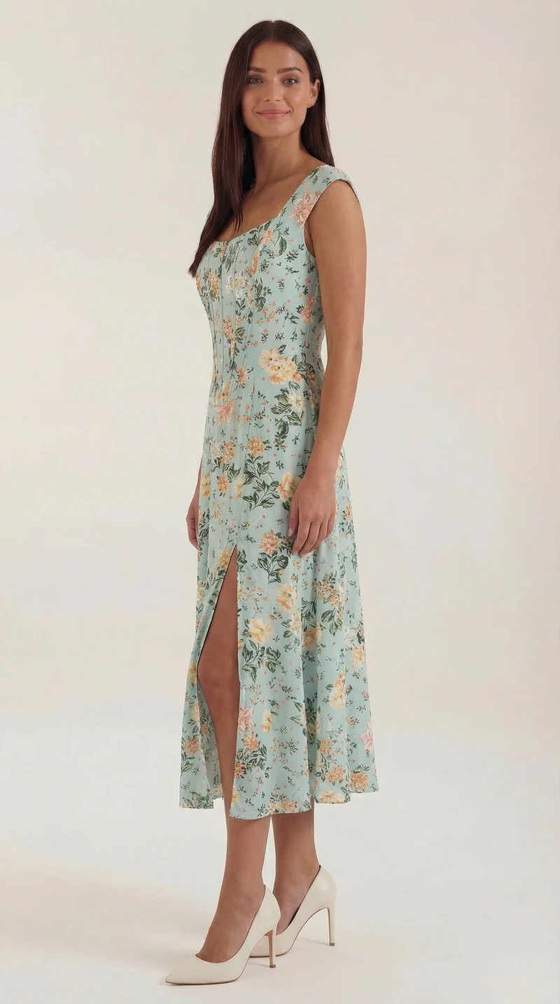 Vestito midi Dahlia | Elegante abito estivo per occasioni speciali