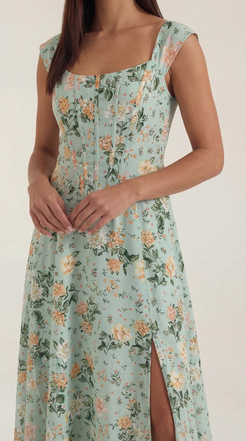 Vestito midi Dahlia | Elegante abito estivo per occasioni speciali