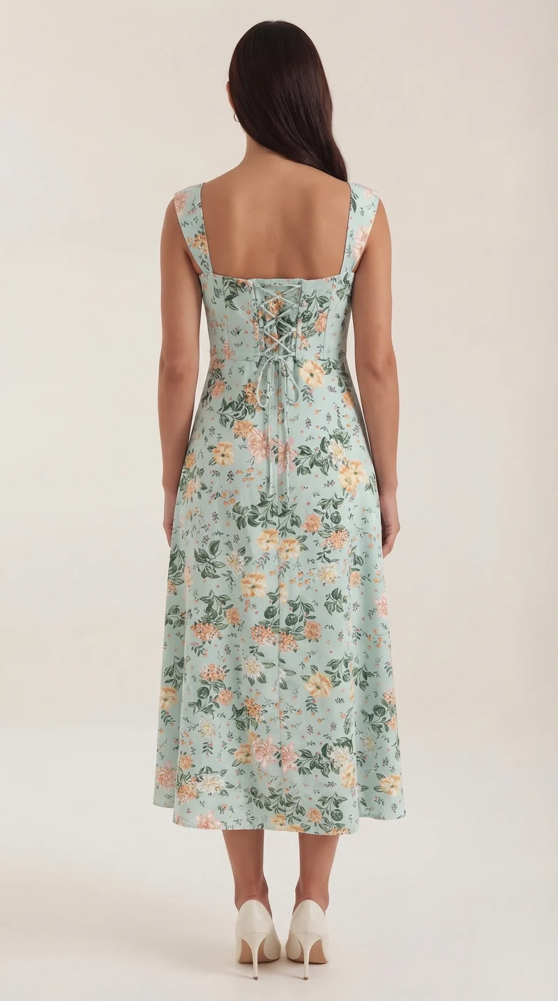 Vestito midi Dahlia | Elegante abito estivo per occasioni speciali