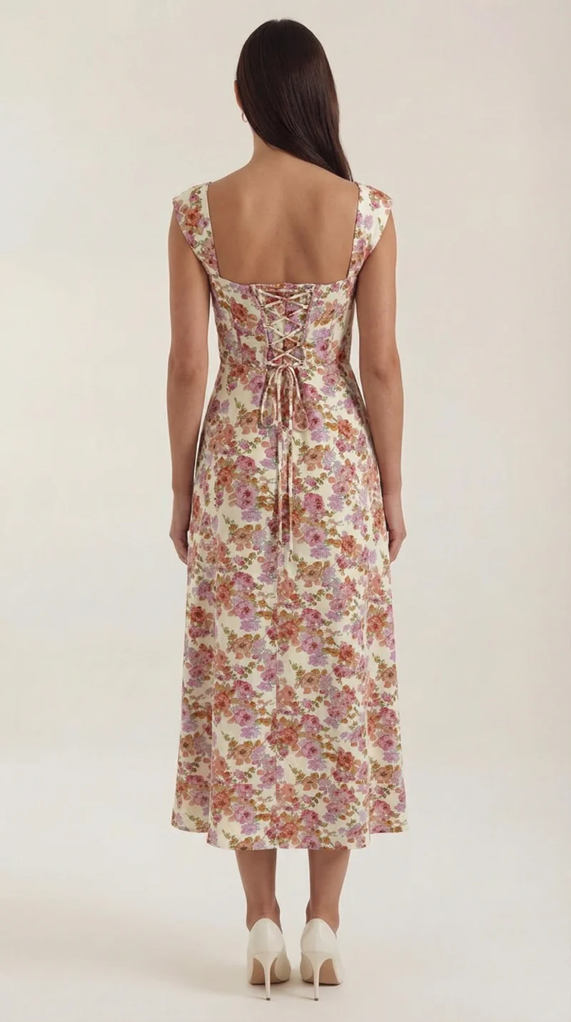 Vestito midi Dahlia | Elegante abito estivo per occasioni speciali