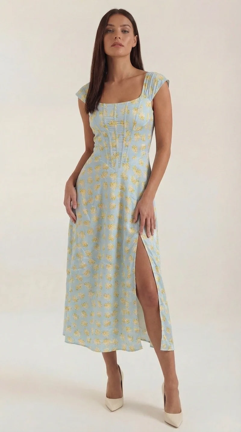 Vestito midi Dahlia | Elegante abito estivo per occasioni speciali