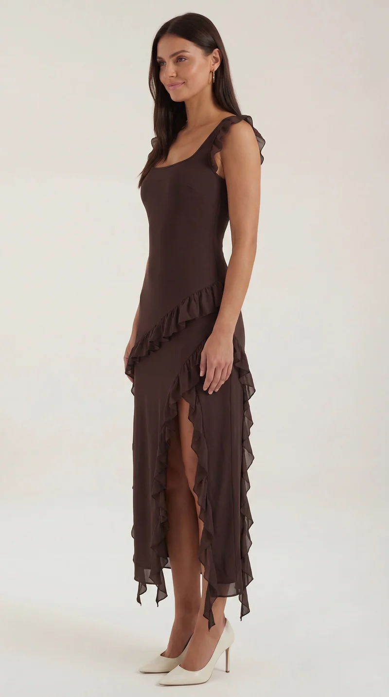 Susan | Abito maxi con volant