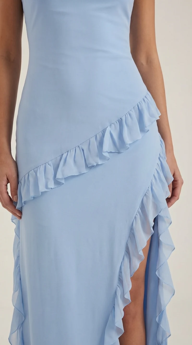 Susan | Abito maxi con volant