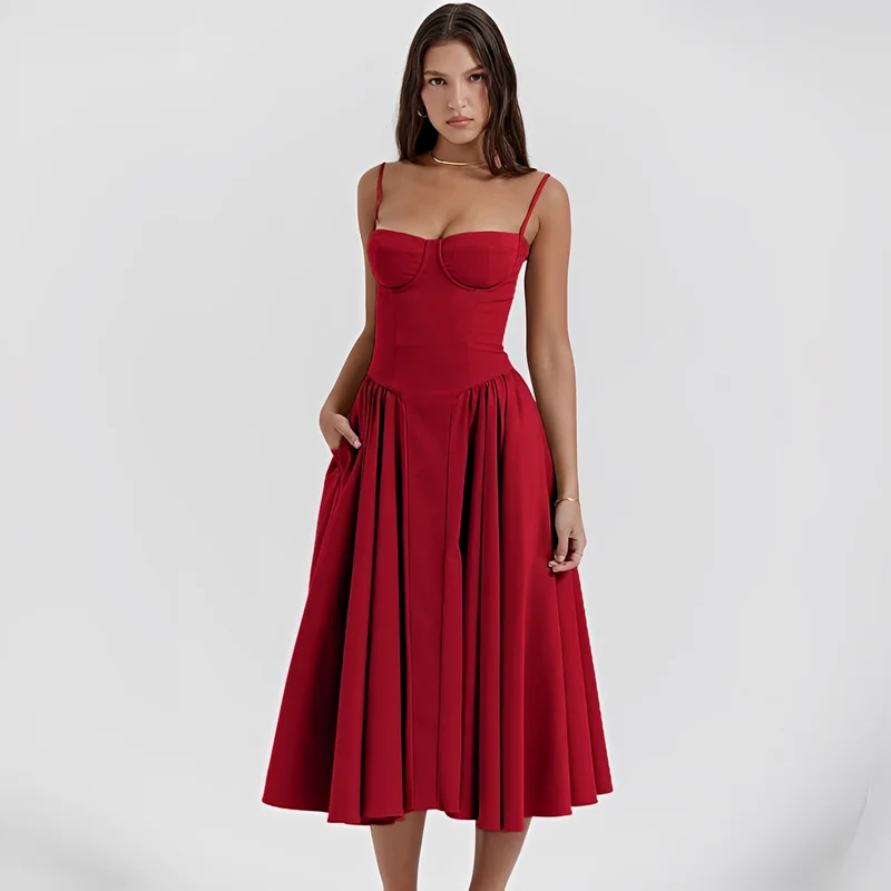 Michaela - Stilvolles und elegantes Midi-Kleid
