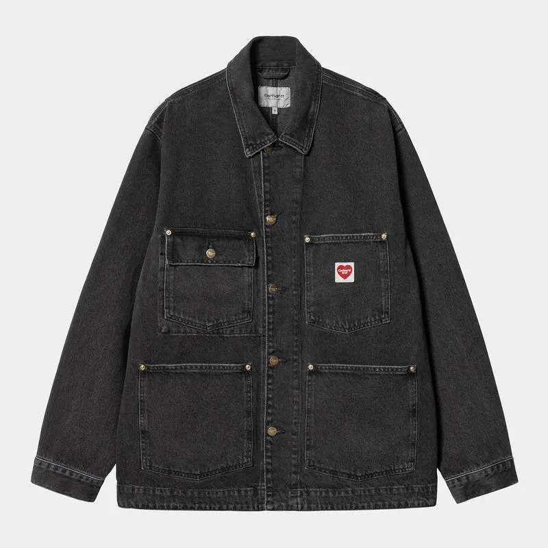 Carhartt WIP Herren Nash Stone Washed Jacke – Schwarz