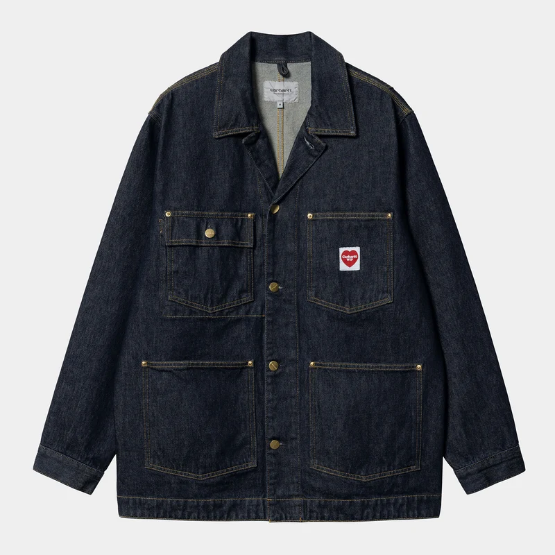 Carhartt WIP Herren Nash Rinsed Jacke – Blau