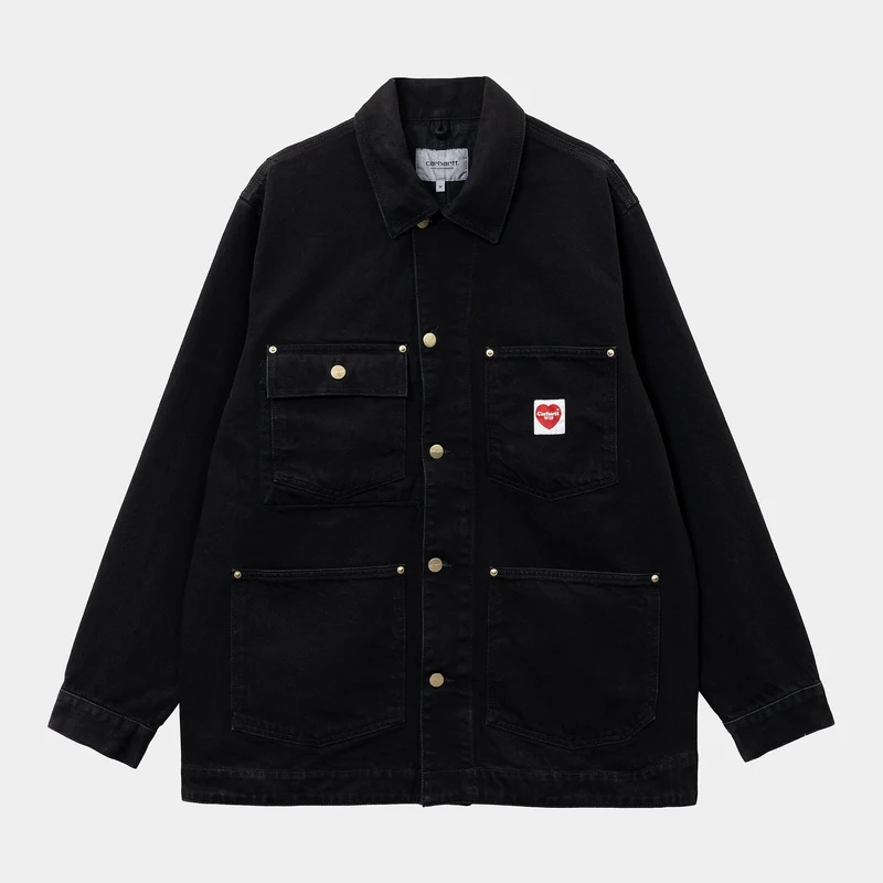 Carhartt WIP Herren Nash Rinsed Jacke – Schwarz