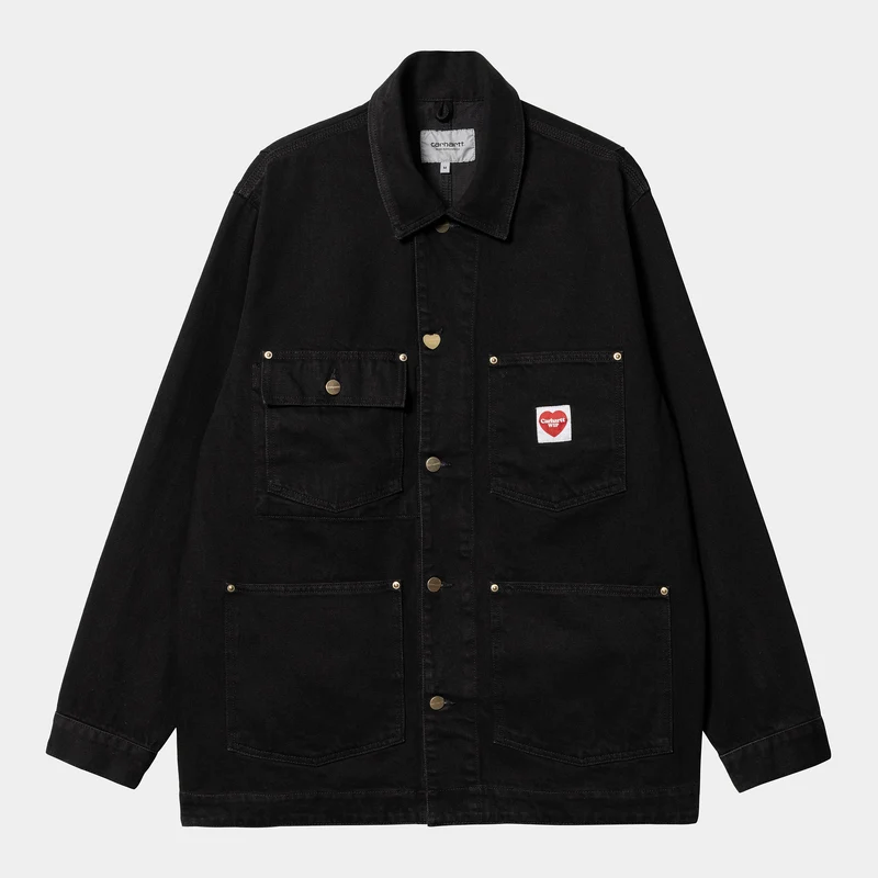 Carhartt WIP Herren Nash Rinsed Jacke – Schwarz