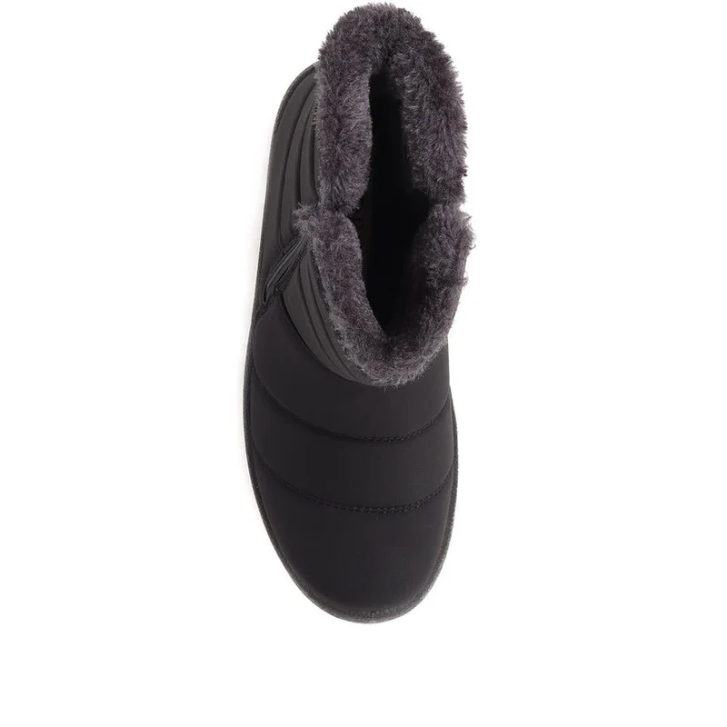 Wide Fit Twin Zip Weather Boots - ACADE38005 / 324 547 - Black