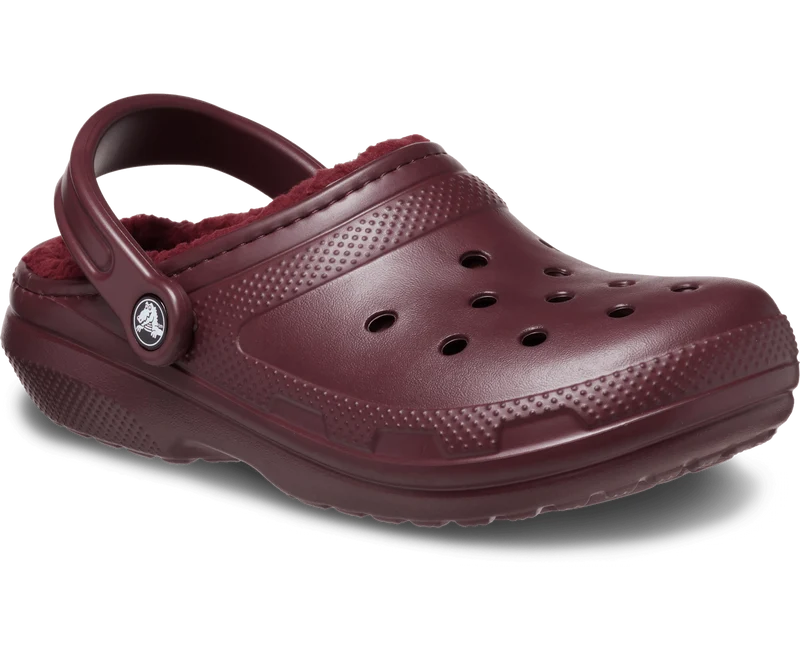 Crocs Unisex-Klassiker Lined Clog - Dunkle Kirsche
