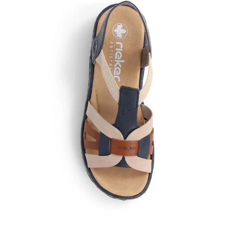 Slingback Sandals - RKR39532 / 325 028 - Navy-Beige