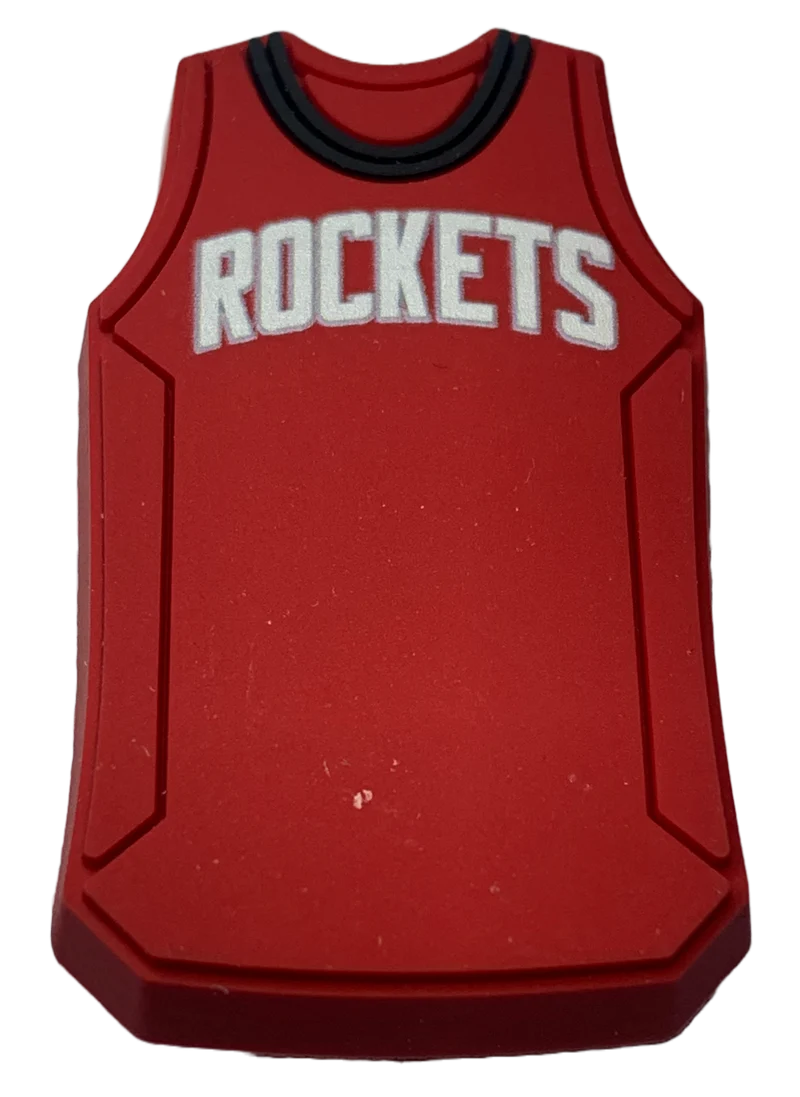 Crocs Jibbitz NBA Houston Rockets rotes Trikot-Anhänger