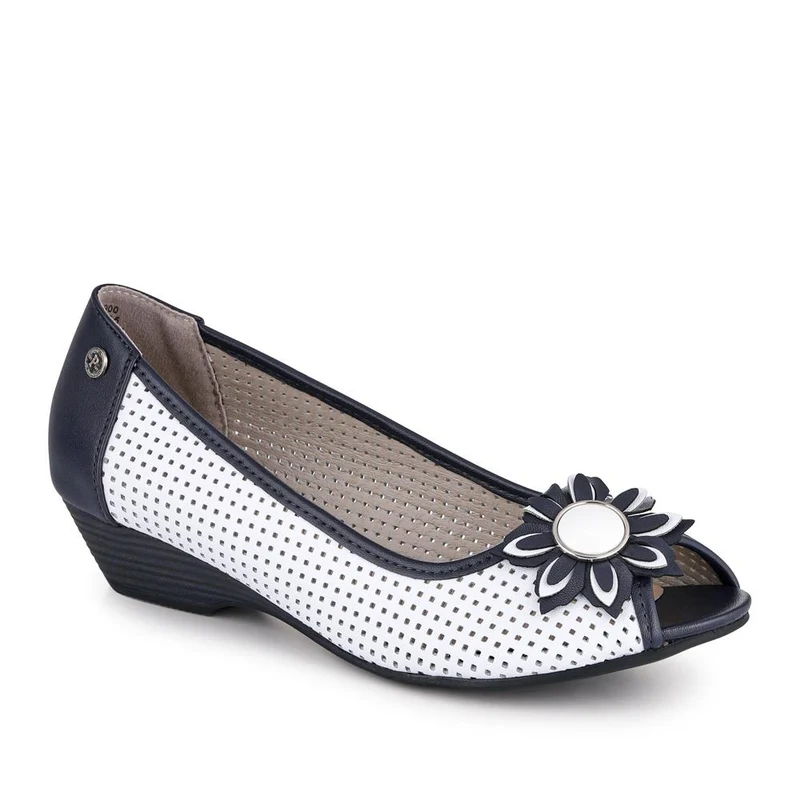 Open-Toed Pumps - SAND1900 / 135 753 - Navy-White