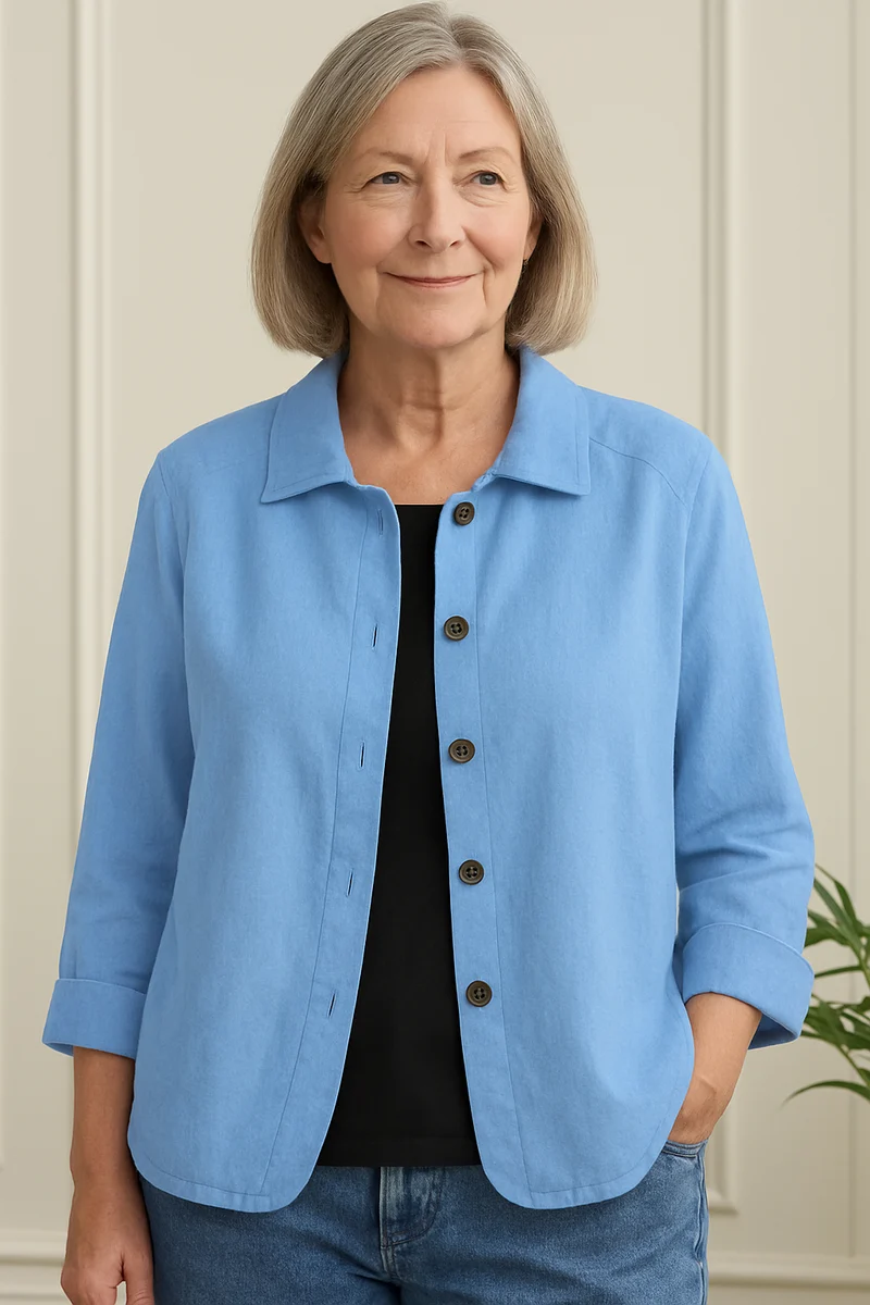 Cardigan donna lungo | Maglia stile camicia elegante, giacca di mezza stagione