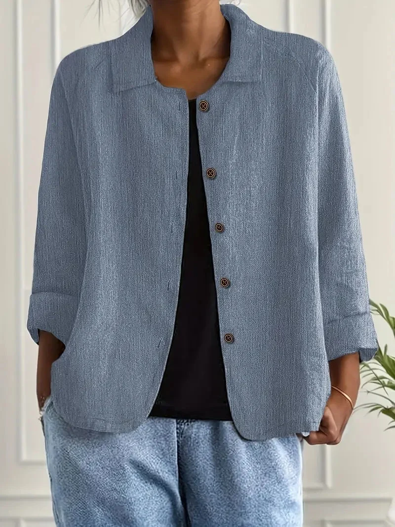 Cardigan donna lungo | Maglia stile camicia elegante, giacca di mezza stagione