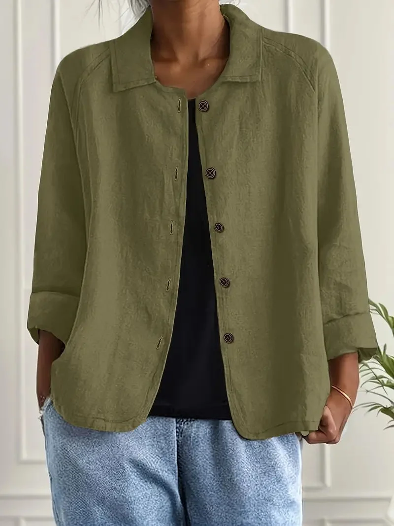 Cardigan donna lungo | Maglia stile camicia elegante, giacca di mezza stagione