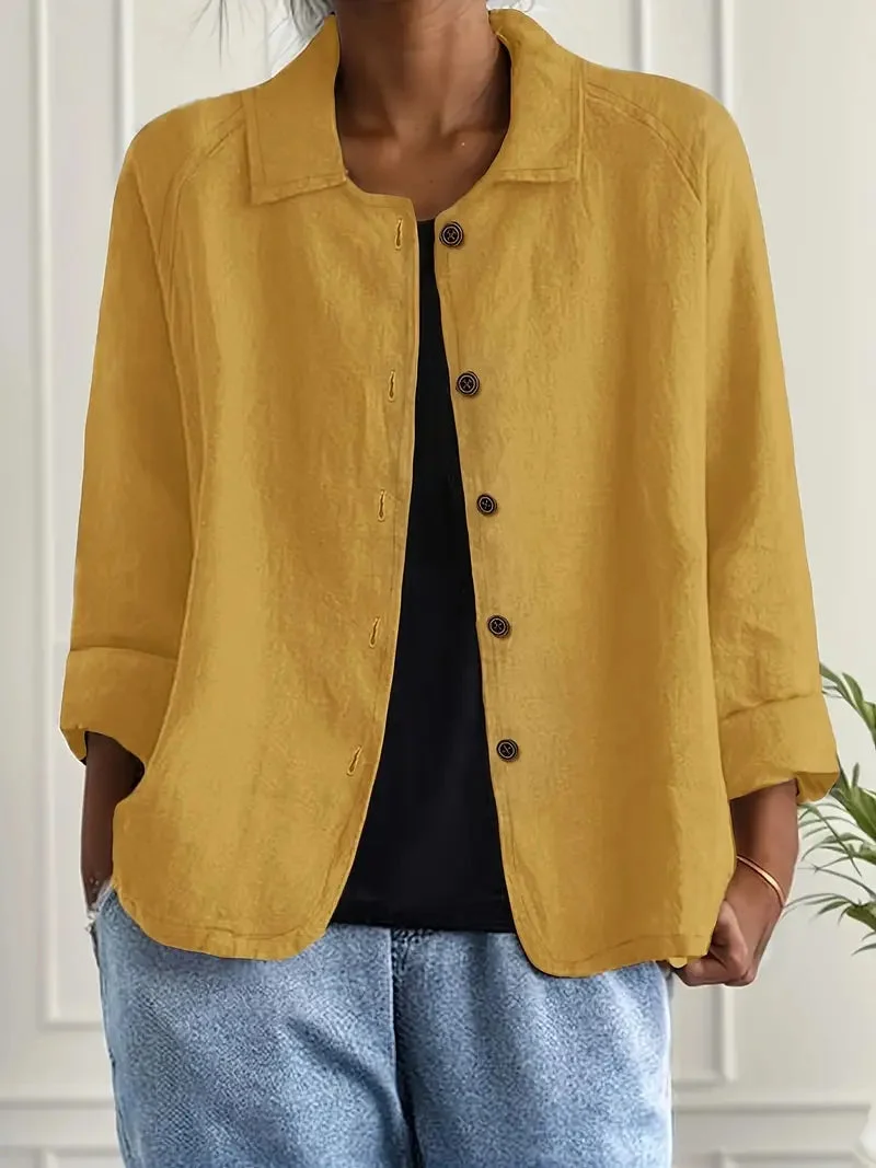 Cardigan donna lungo | Maglia stile camicia elegante, giacca di mezza stagione