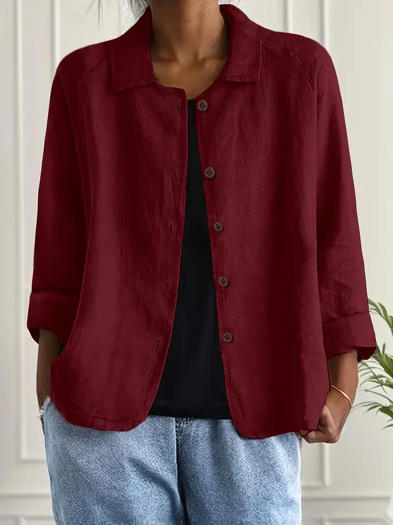 Cardigan donna lungo | Maglia stile camicia elegante, giacca di mezza stagione