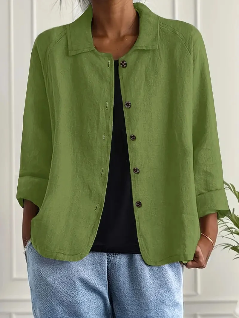 Cardigan donna lungo | Maglia stile camicia elegante, giacca di mezza stagione