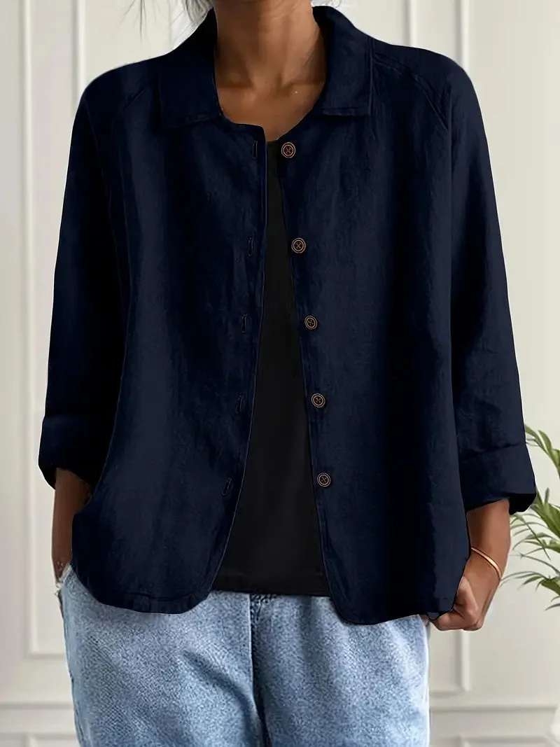Cardigan donna lungo | Maglia stile camicia elegante, giacca di mezza stagione