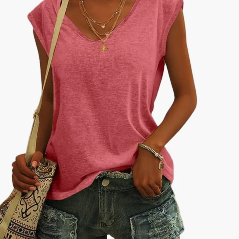 Top leggero da donna con scollo a V | Top estivo