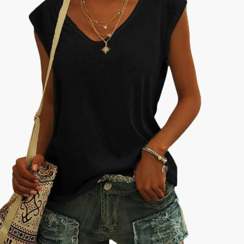 Top leggero da donna con scollo a V | Top estivo
