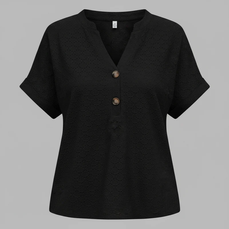 Top con scollo a V donna | Maglia casual da donna