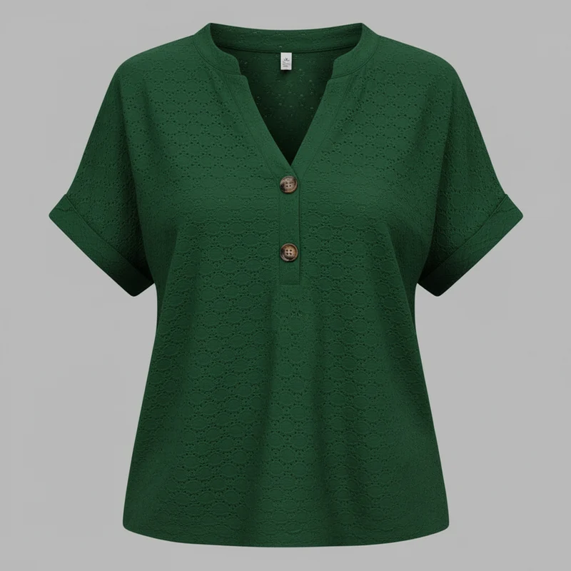 Top con scollo a V donna | Maglia casual da donna