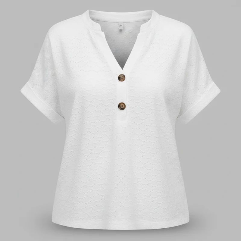 Top con scollo a V donna | Maglia casual da donna