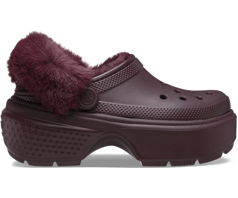 Crocs Unisex Classic Stomp Lined Clog - Dunkle Kirsche