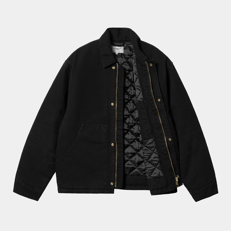 Carhartt WIP Herren OG Arcan Aged Canvas Jacke – Schwarz