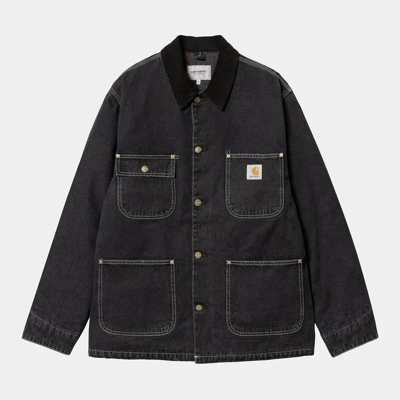 Carhartt WIP Herren OG Chore Stone Washed Jacke – Schwarz / Schwarz