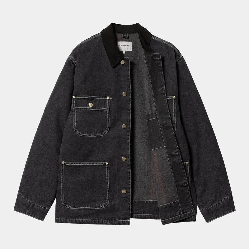 Carhartt WIP Herren OG Chore Stone Washed Jacke – Schwarz / Schwarz