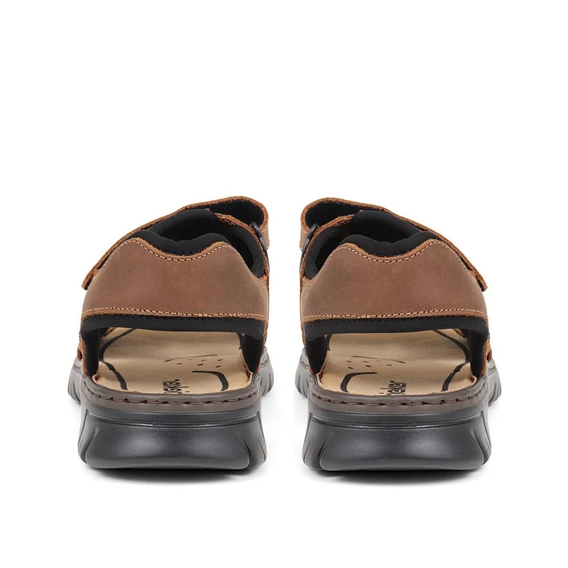 Men's Adjustable Walking Sandals - RKR31587 / 318 773 - Brown