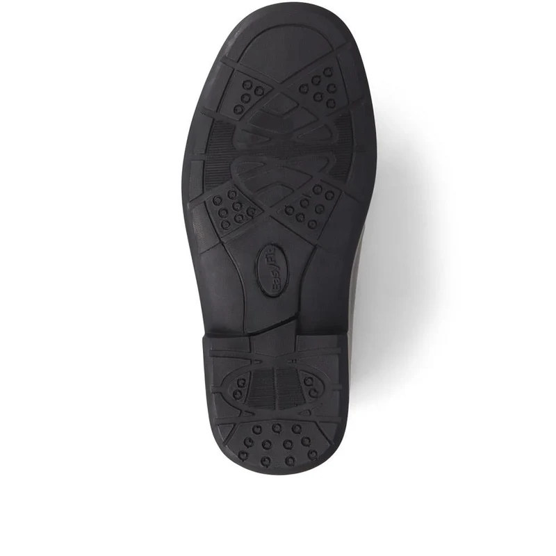 Extra Wide Fit Smart Leather Slip-Ons - DELROSSO / 324 141 - Black