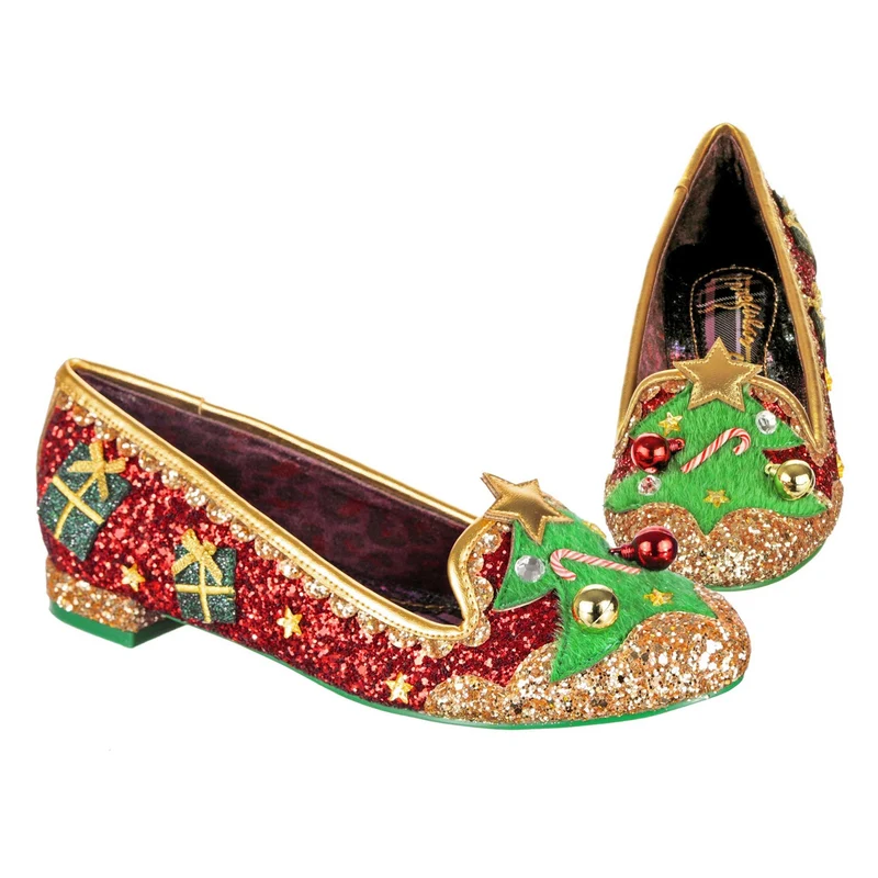 Irregular Choice Damen Under The Tree Flats - Rot