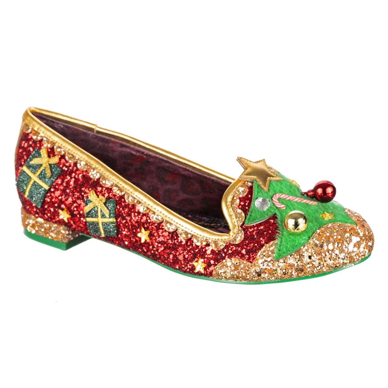 Irregular Choice Damen Under The Tree Flats - Rot