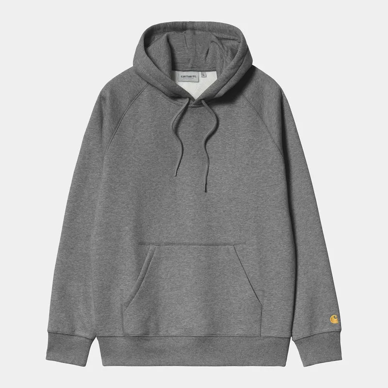 Carhartt WIP Herren Chase Sweat Hoodie – Dunkelgrau meliert