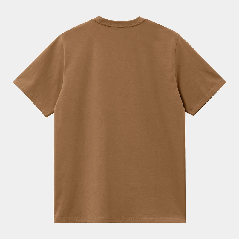Carhartt WIP Herren Kurzarm American Script T-Shirt - Hamilton Brown