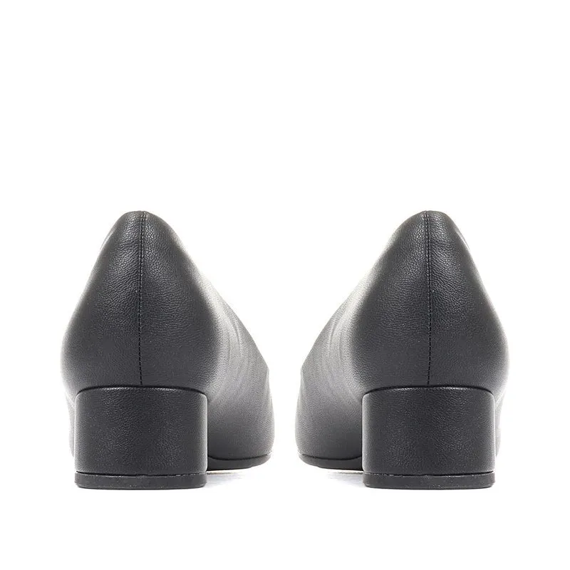 Block Heel Court Shoes - PIC26004 / 310 517 - Black