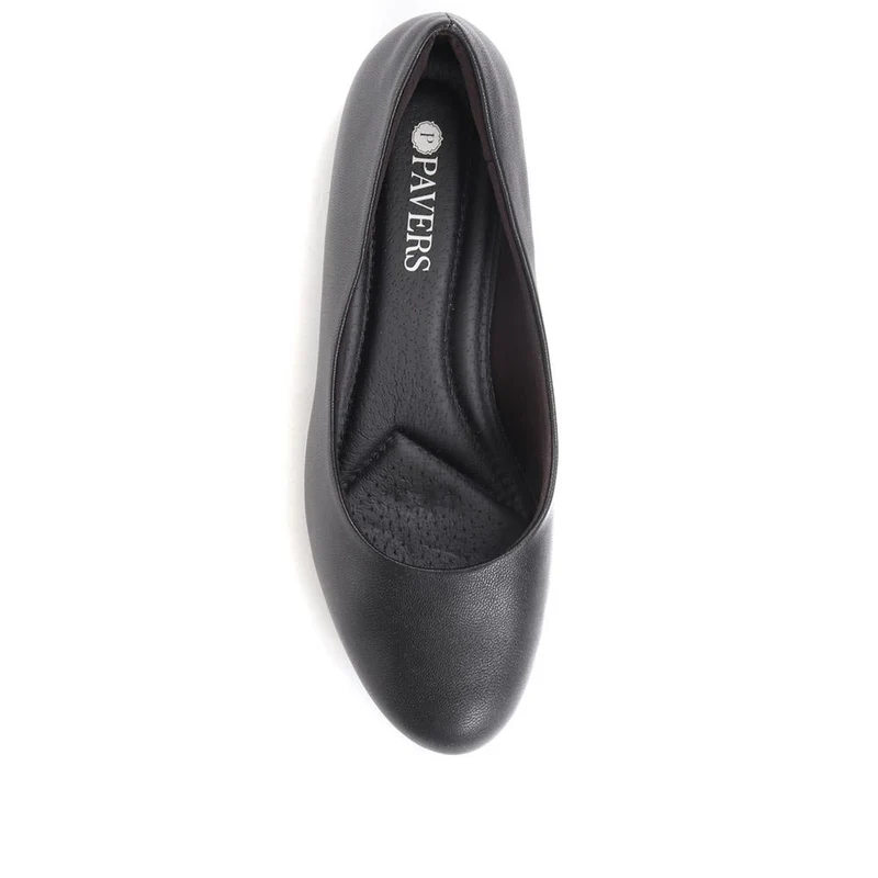Block Heel Court Shoes - PIC26004 / 310 517 - Black