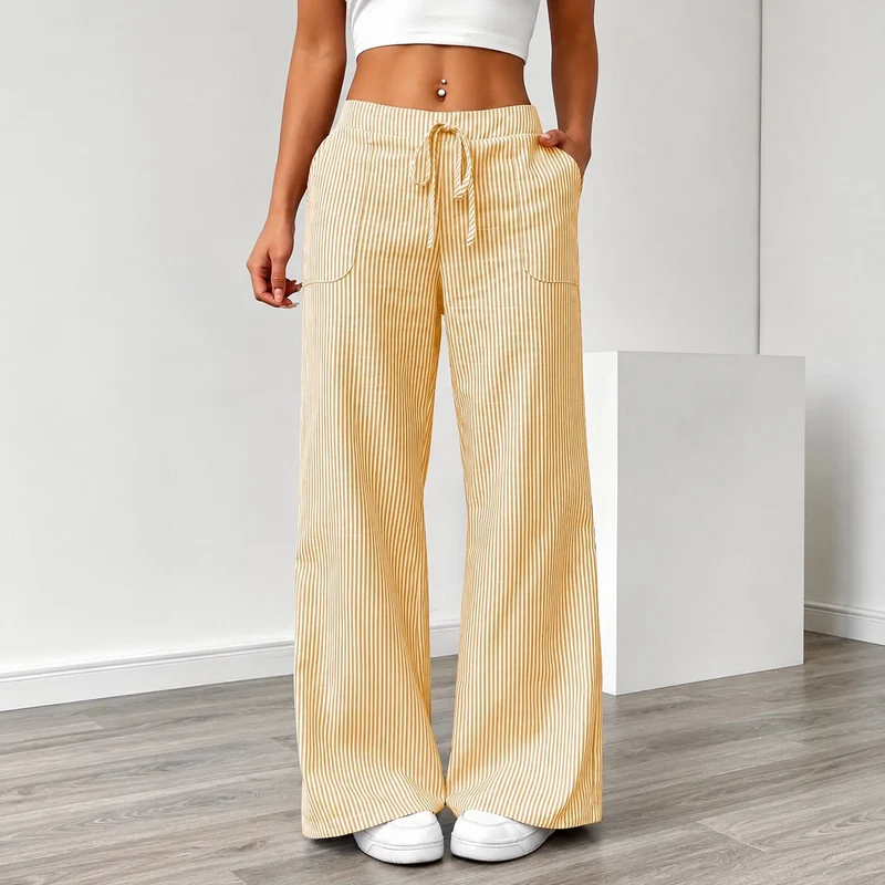 Amanda - Bequeme Gestreifte Hose mit Taschen