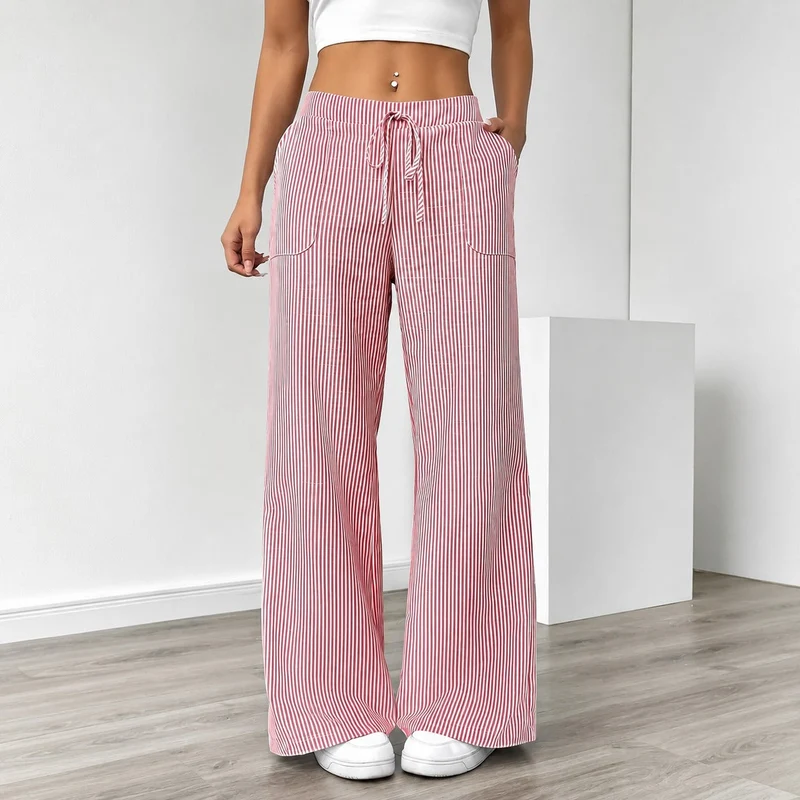 Amanda - Bequeme Gestreifte Hose mit Taschen