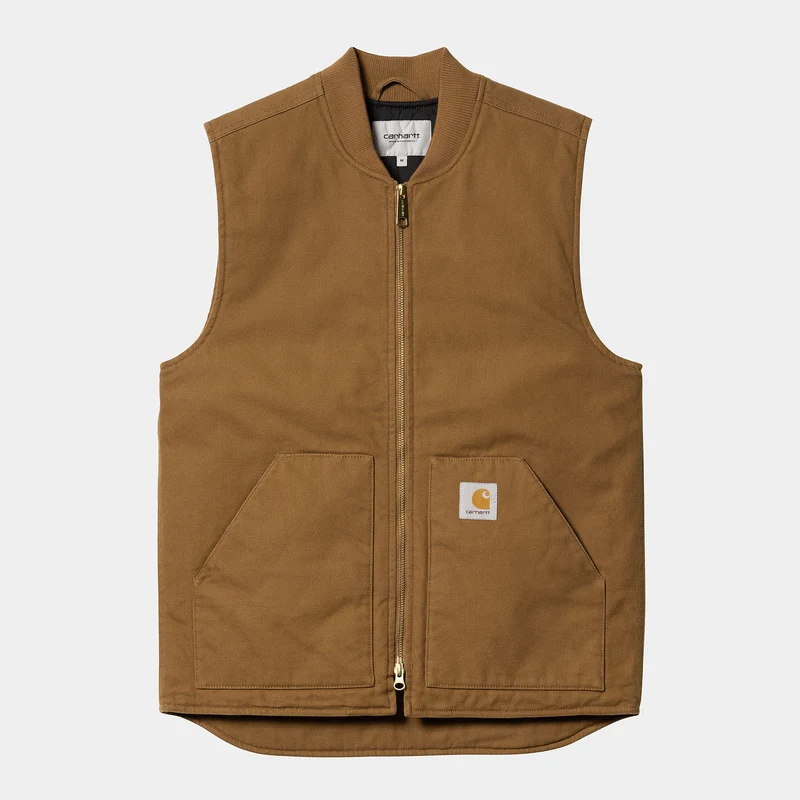 Carhartt WIP Herren-Weste in schwerer Stone-Waschung – Hamilton Brown