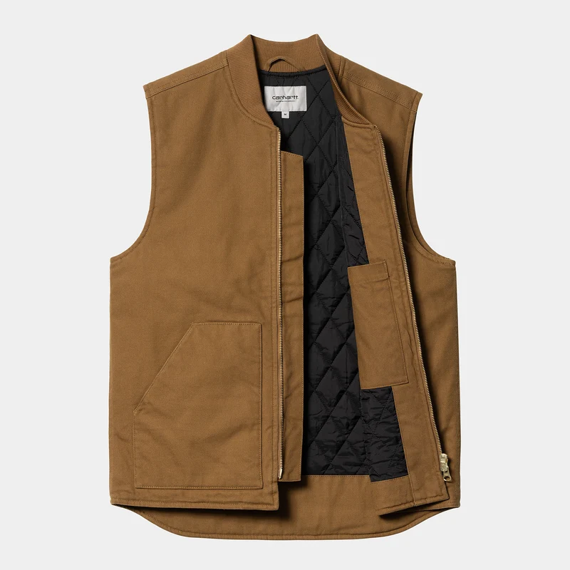 Carhartt WIP Herren-Weste in schwerer Stone-Waschung – Hamilton Brown