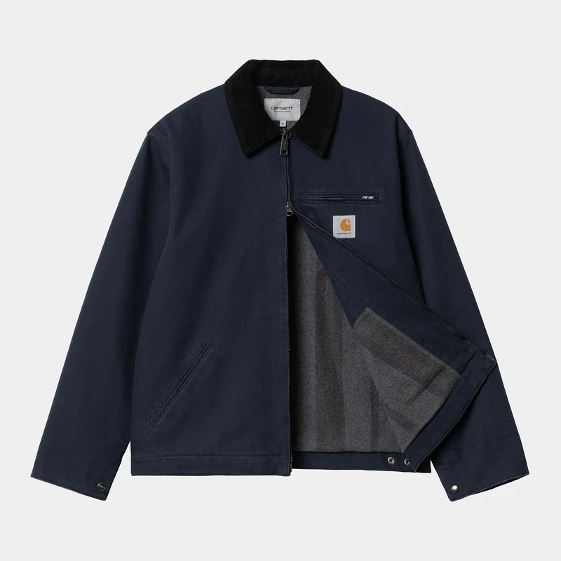 Carhartt WIP Herren Detroit Rigid Jacke – Blau / Schwarz