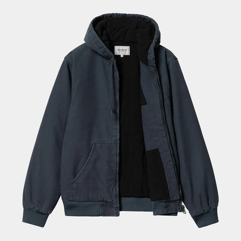 Carhartt WIP Herren Active Heavy Stone Wash Jacke – Blau